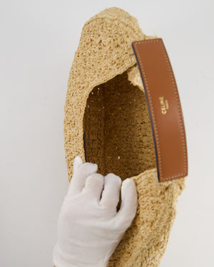 Celine Raffia Hobo Bag Bag With Tan Leather Details