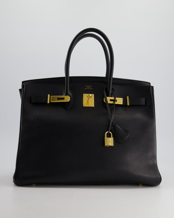 *HOT* Hermès Birkin 35cm Retourne in Black Ardennes Leather with Gold Hardware