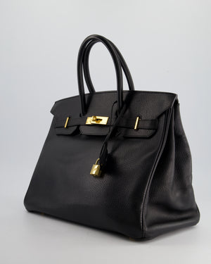 *HOT* Hermès Birkin 35cm Retourne in Black Ardennes Leather with Gold Hardware