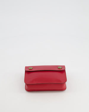 Hermès Vintage Red Leather Small Belt Bag with Gold Hardware