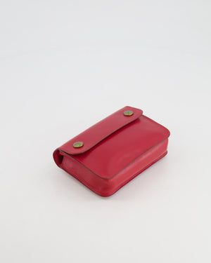 Hermès Vintage Red Leather Small Belt Bag with Gold Hardware