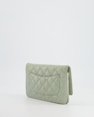 *HOT* Chanel Grey Wallet on Chain Bag in Lambskin with Silver Hardware