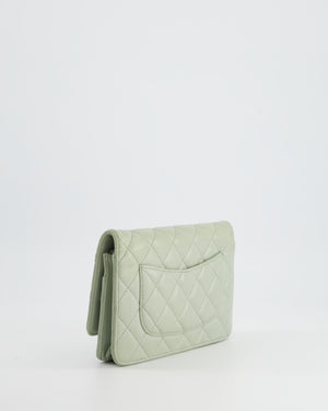 *HOT* Chanel Grey Wallet on Chain Bag in Lambskin with Silver Hardware