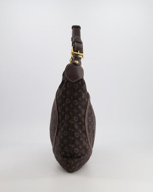 Louis Vuitton Brown Canvas Monogram Logo Manon Shoulder Bag with Gold Hardware