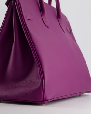 *HOT* Hermès Birkin 35cm Retourne Bag In Anemone Epsom Leather with Gold Hardware