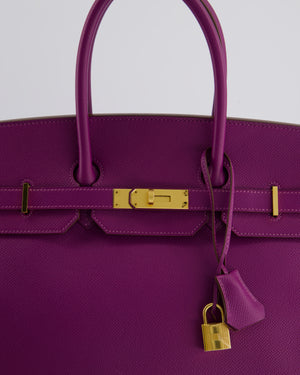 *HOT* Hermès Birkin 35cm Retourne Bag In Anemone Epsom Leather with Gold Hardware