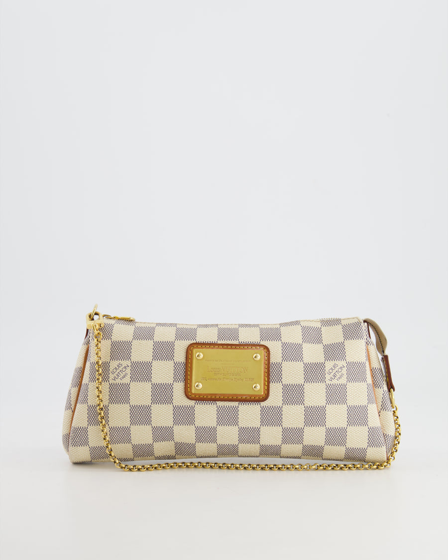 Louis Vuitton Damier Azur Canvas Eva Chain Bag with Gold Hardware