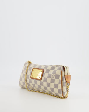 Louis Vuitton Damier Azur Canvas Eva Chain Bag with Gold Hardware