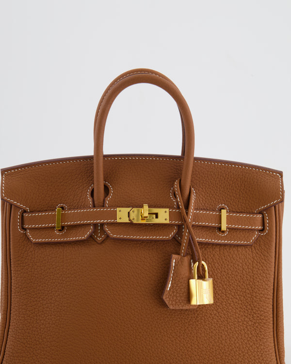 *FIRE PRICE* Hermès Birkin 25cm Retourne in Gold Togo Leather with Gold Hardware