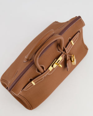 *FIRE PRICE* Hermès Birkin 25cm Retourne in Gold Togo Leather with Gold Hardware