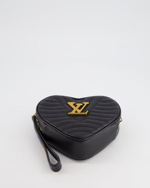 Louis Vuitton Black 2018 New Wave Love Lock Heart Bag with Gold Hardware