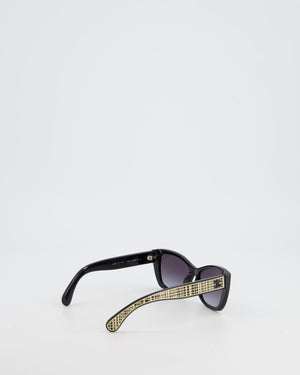 Chanel Black Butterfly Sunglasses with Gold Arm CC Logo Detail RRP £500