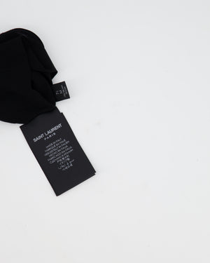 Saint Laurent Black Long Jersey Gloves Size 7.5