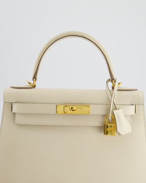 *FIRE PRICE* Hermès Kelly Sellier 28cm Bag in Craie Epsom Leather with Gold Hardware