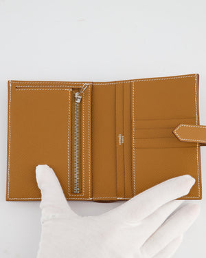 Hermès Gold Bearn Mini Wallet in Epsom Leather with Palladium Hardware £1,670