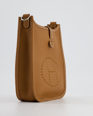 *HOT* Hermès Mini Evelyne Bag in Gold Togo Leather with Palladium Hardware