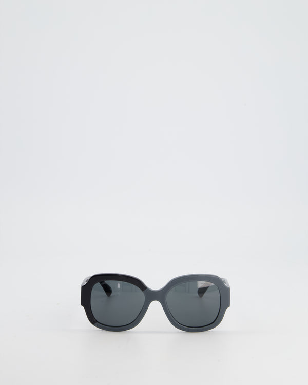 Chanel Black and Grey Round Sunglasses