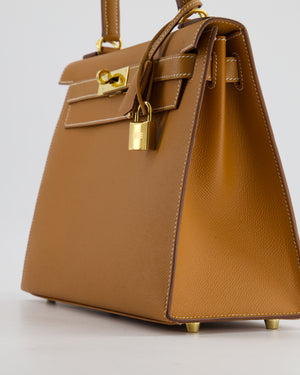 Hermès Kelly Sellier Bag 28cm in Gold Epsom Leather with Gold Hardware