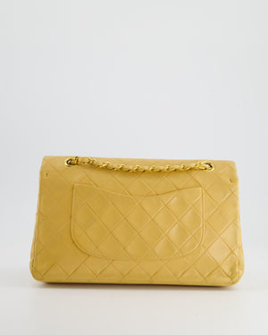 Chanel Vintage Beige Medium Double Flap Bag in Lambskin Leather with 24K Gold Hardware
