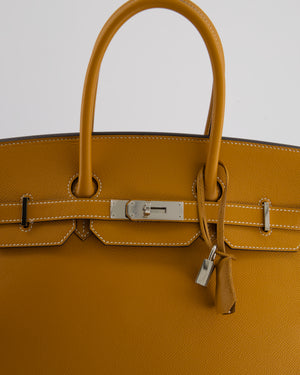 Hermès Birkin 35cm Retourne in Gold with Epsom Leather and Palladium Hardware