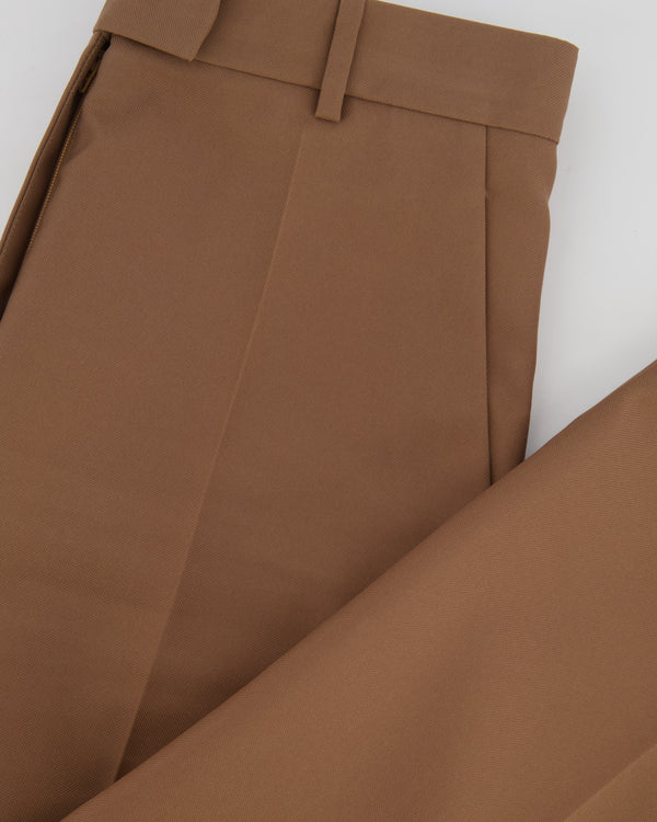 Valentino Brown Tailored High-Waisted Trousers Size IT 42 (UK 10) RRP £850