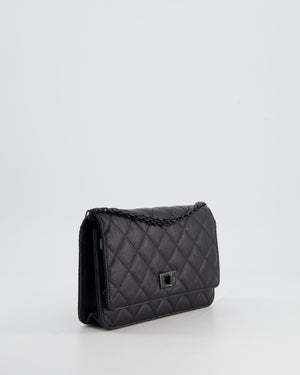 *RARE* Chanel 20K Black Quilted Reissue Wallet on Chain in Aged Calfskin and So Black Hardware