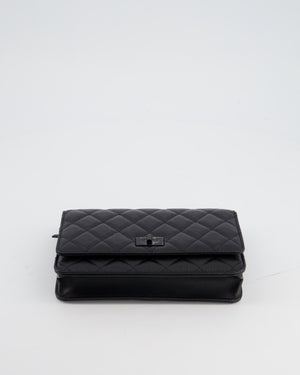 *RARE* Chanel 20K Black Quilted Reissue Wallet on Chain in Aged Calfskin and So Black Hardware