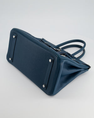 Hermès Birkin Bag 30cm in Bleu Colvert Epsom Leather with Palladium Hardware