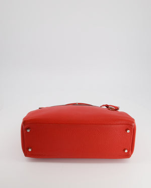 Hermès Kelly Retourne Bag 32cm in Geranium Togo Leather and Palladium Hardware