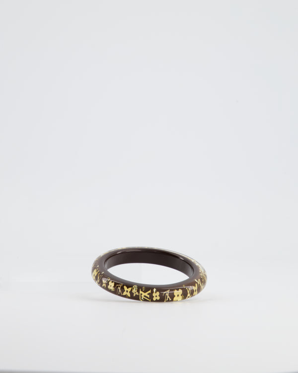 Louis Vuitton Brown Inclusion Bangle with Logo Detail
