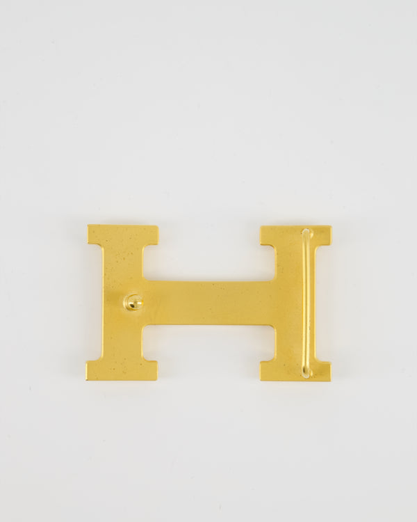 Hermès "Guilloche" Gold H Buckle