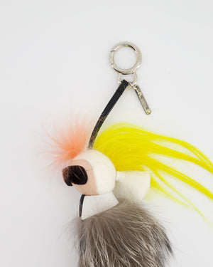 Fendi Fur "Karlito" Charm with Yellow Hair Detail
