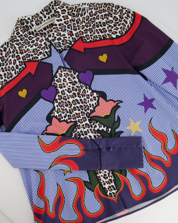 Mary Katrantzou Multicolour Shane Western Printed Shirt Size UK 8 RRP £800