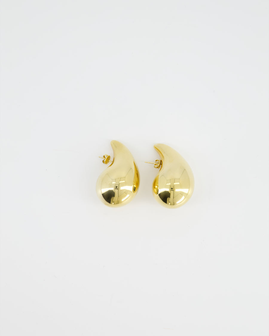 Bottega Veneta Large Drop 18KT Gold-Plated Earrings RRP £860