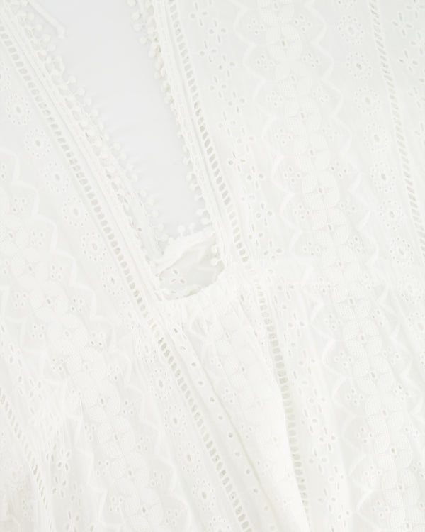 Melissa Odabash White Crochet Maxi Beach Dress One Size