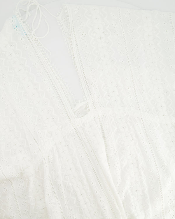 Melissa Odabash White Crochet Maxi Beach Dress One Size