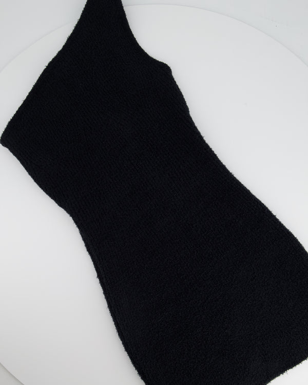 Wardrobe NYC Black Knitted Single Shoulder Mini Dress Size S (UK 6)