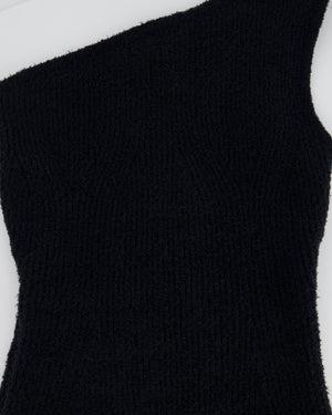 Wardrobe NYC Black Knitted Single Shoulder Mini Dress Size S (UK 6)