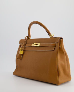 Hermès Kelly 32cm Bag in Gold Togo Leather with Gold Hardware