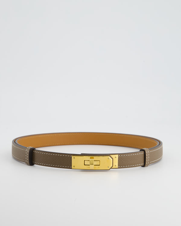 Hermès Kelly 18 Belt in Etoupe with Gold Hardware 70cm RRP £950