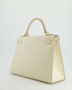 Hermès Craie Kelly Bag Sellier 32cm in Epsom Leather and Gold Hardware