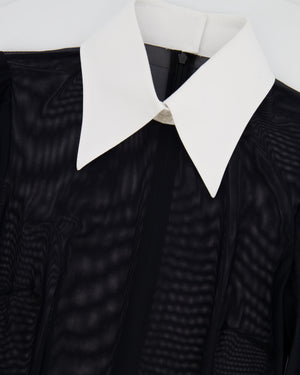 Dolce & Gabbana Black Tulle Maxi Dress with White Shirt Detailing  Size IT 38 (UK 6) RRP £2,250