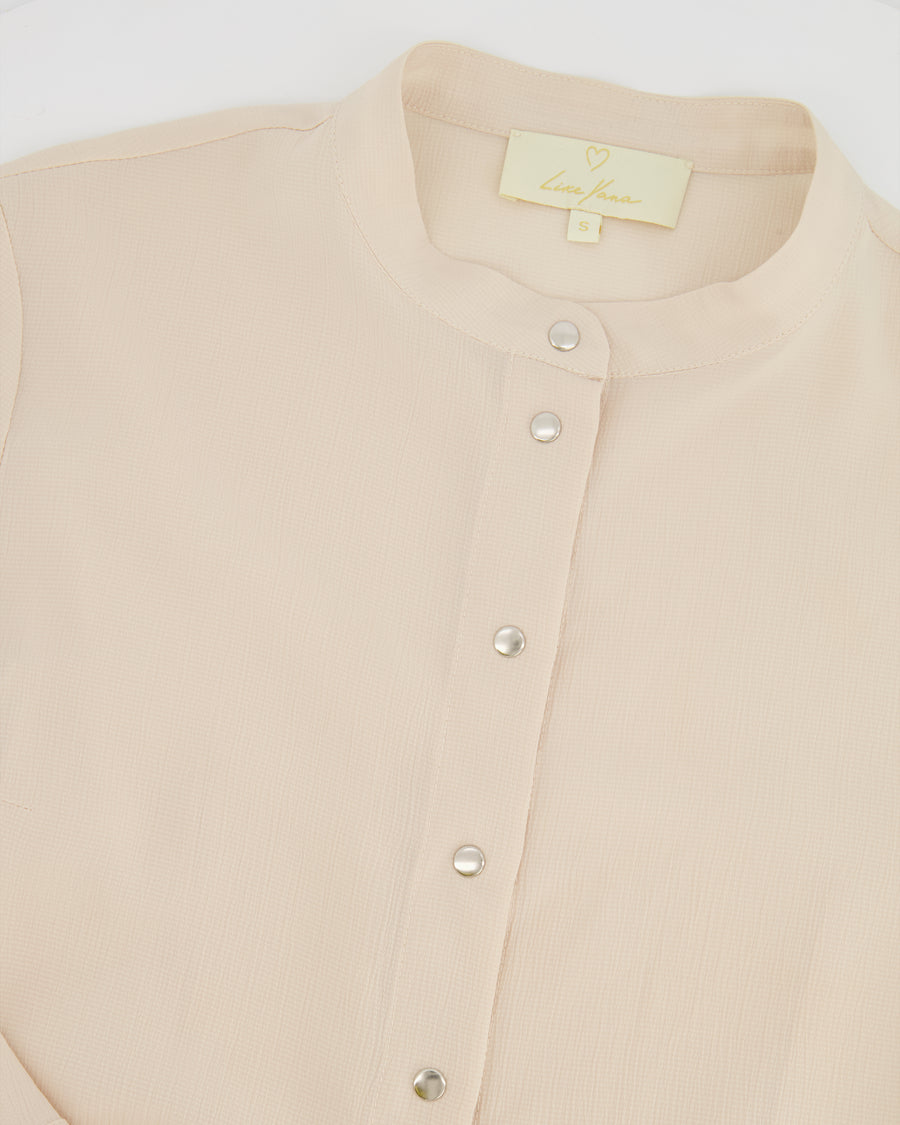 Like Yana Blush Pink Silk Long Sleeve Cardi Top Size S (UK 8)