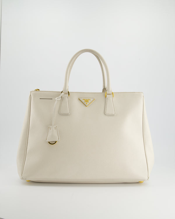 *FIRE PRICE* Prada White Large Galleria Bag in Saffiano Leather with Gold Hardware RRP £3,700