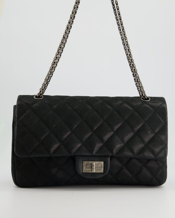 *FIRE PRICE* Chanel Black 2.55 Large Reissue in Calfskin Leather with Aged Ruthenium Hardware
