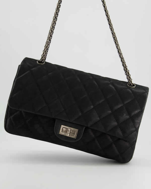 *FIRE PRICE* Chanel Black 2.55 Large Reissue in Calfskin Leather with Aged Ruthenium Hardware