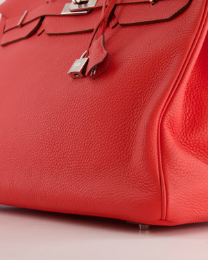 *FIRE PRICE* Hermès Birkin 40cm in Rose Bougainvillea Clemence Leather with Palladium Hardware