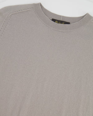 Loro Piana Light Grey Cashmere Long-Sleeve Jumper Size IT 42 (UK 10)