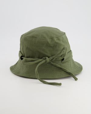 Jacquemus Khaki Le Bob Gadjo Bucket Hat with Logo Size 58