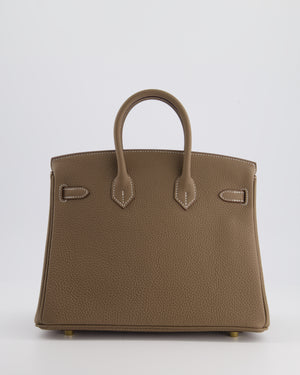 *HOLY GRAIL* Hermès Birkin Retourne 25cm in Etoupe Togo Leather with Gold Hardware